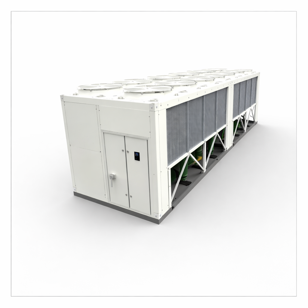 Air cooled screw chillers with R134A refrigerant